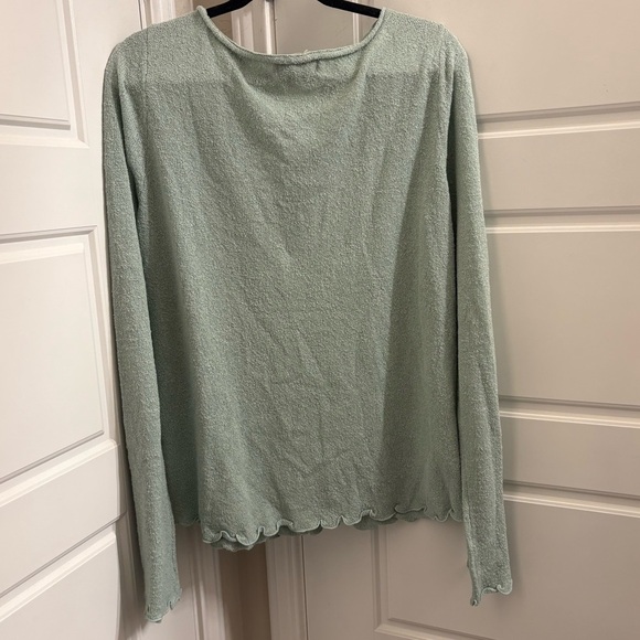 Free People NWT Free-est Cabo Long Sleeve SweaterTop in Summer Sage Size XL - Picture 5 of 6
